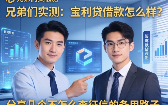 兄弟们实测：宝利贷借款怎么样？分享几个不怎么查征信的备用路子