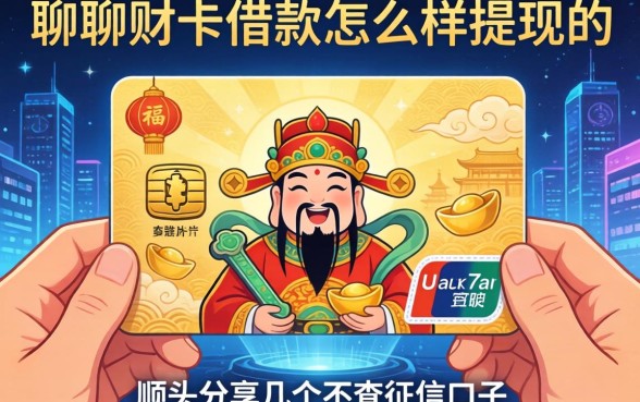 聊聊财神卡借款怎么样提现的，顺带分享几个不查征信的口子