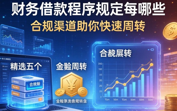 财务借款程序规定有哪些？精选五个合规渠道助你快速周转