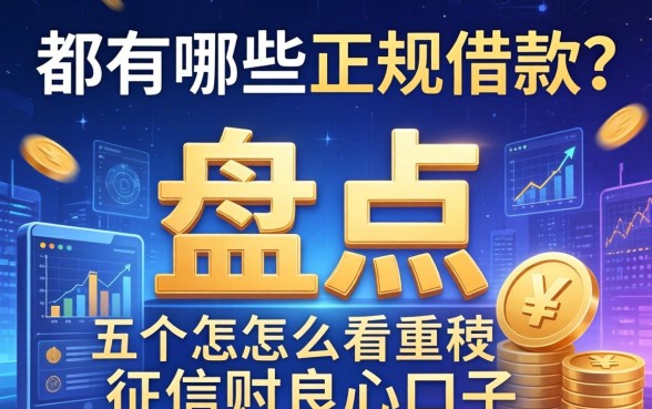 都有哪些正规借款？盘点五个不怎么看重征信的良心口子