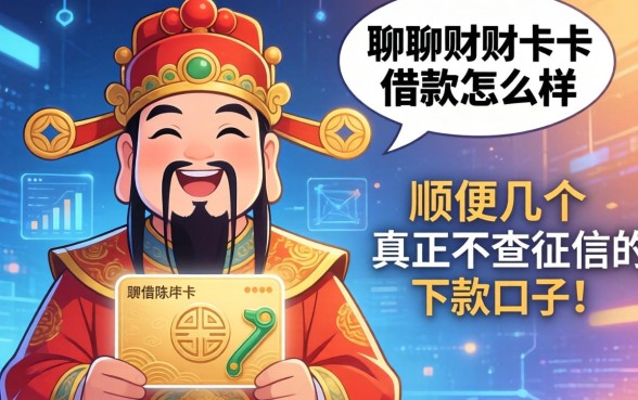 聊聊财神卡借款怎么样，顺便分享几个真正不查征信的下款口子