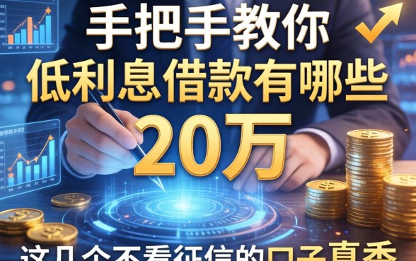 手把手教你低利息借款有哪些20万，这几个不看征信的口子真香