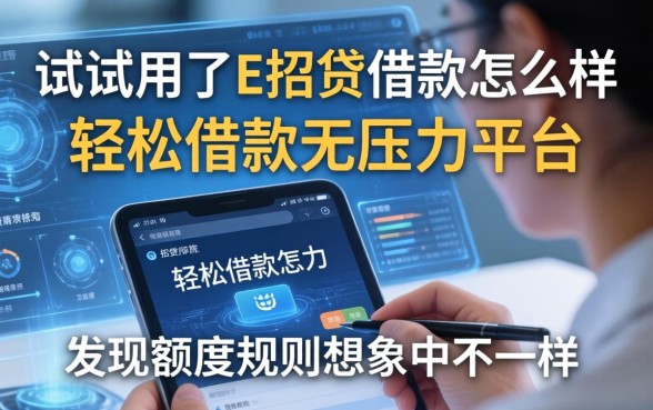 我试用了e招贷借款怎么样和轻松借款无压力平台，发现额度规则和想象中不一样