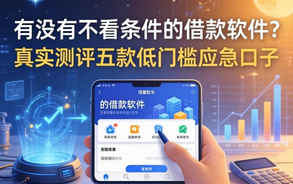 有没有不看条件的借款软件？真实测评五款低门槛应急口子