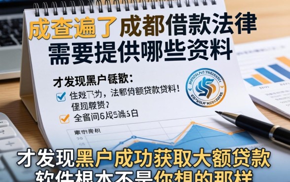 我查遍了成都借款法律需要提供哪些资料，才发现黑户成功获取大额贷款的软件根本不是你想的那样