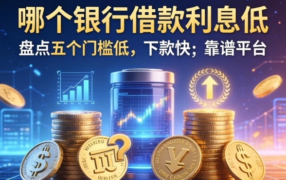 哪个银行借款利息低？盘点五个门槛低、下款快的靠谱平台