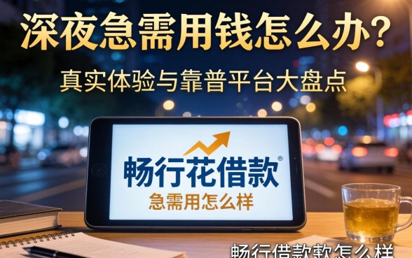 深夜急需用钱怎么办？畅行花借款怎么样？真实体验与靠谱平台大盘点