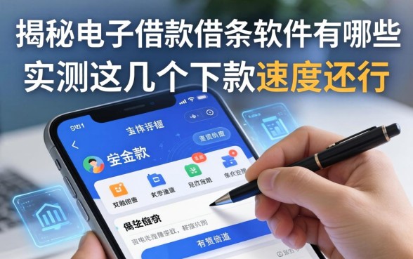 揭秘电子借款借条软件有哪些，实测这几个下款速度还行