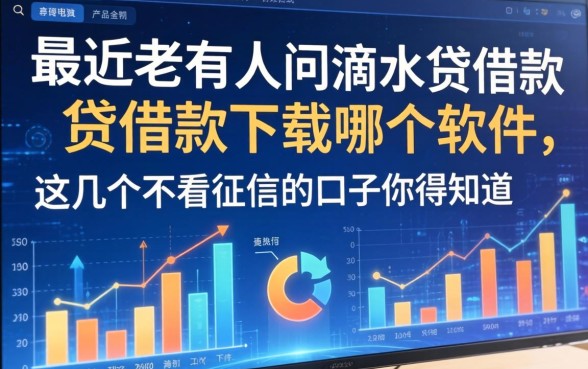 最近老有人问滴水贷借款下载哪个软件，这几个不看征信的口子你得知道