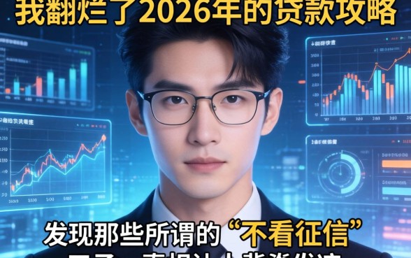 我翻烂了2026年的贷款攻略，发现那些所谓的“不看征信”的口子，真相让人背脊发凉
