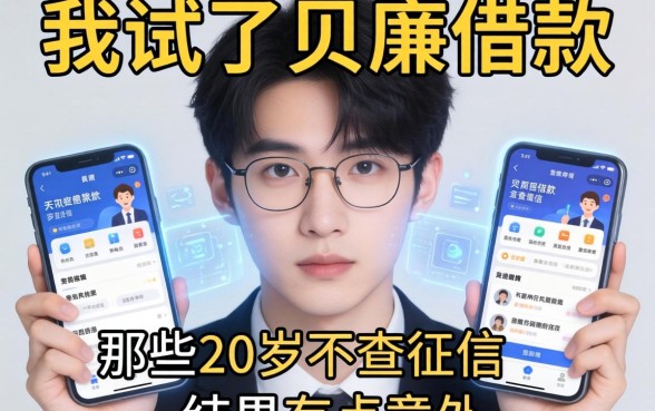 我试了贝廉借款和那些20岁不查征信的软件，结果有点意外