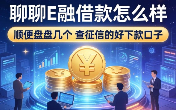 聊聊e融借款怎么样，顺便盘点几个不查征信的好下款口子