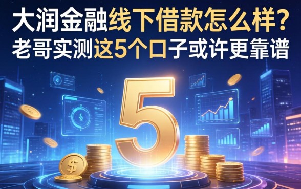 大润金融线下借款怎么样?老哥实测这5个口子或许更靠谱
