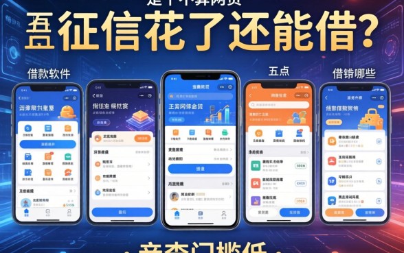 征信花了还能借？盘点五个不算网贷的借款软件有哪些，亲测门槛低