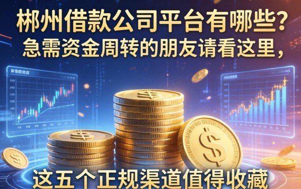 郴州借款公司平台有哪些？急需资金周转的朋友请看这里，这五个正规渠道值得收藏