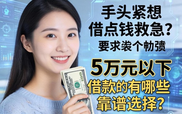 手头紧想借点钱救急？5万元以下的借款有哪些靠谱选择？
