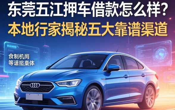 东莞万江押车借款怎么样？本地行家揭秘五大靠谱渠道