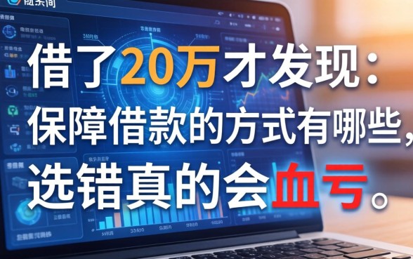 借了20万才发现：保障借款的方式有哪些，选错真的会血亏