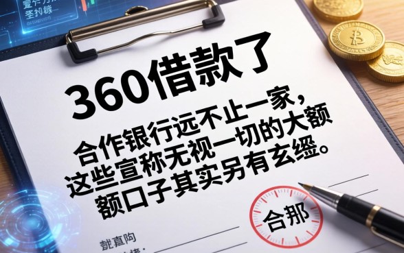 我翻遍了360借款的合同，发现合作银行远不止一家，那些宣称无视一切的大额口子其实另有玄机