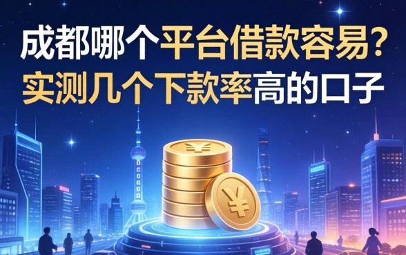 成都市哪个平台借款容易？实测几个下款率高的口子