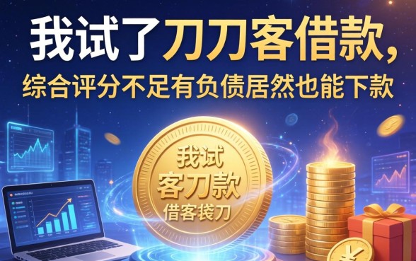 我试了刀刀客借款，综合评分不足有负债居然也能下款