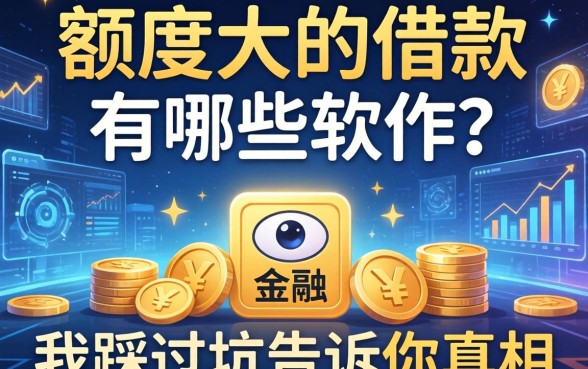 额度大的借款有哪些软件？我踩过坑告诉你真相
