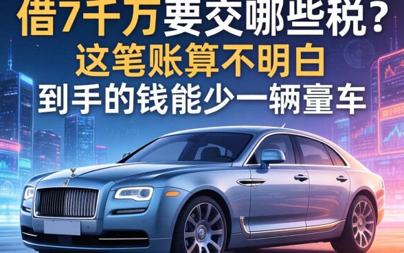 借7千万要交哪些税？这笔账算不明白，到手的钱能少一辆豪车