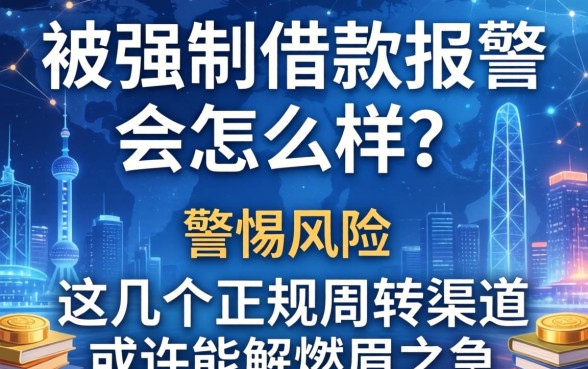被强制借款报警会怎么样？警惕风险，这几个正规周转渠道或许能解燃眉之急