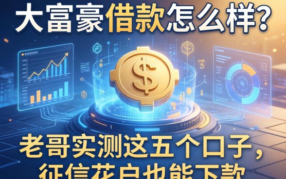 大富豪借款怎么样？老哥实测这五个口子，征信花户也能下款