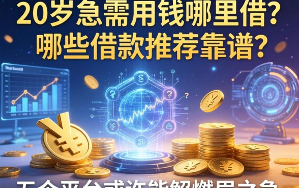 20岁急需用钱哪里借？哪些借款推荐靠谱？这五个平台或许能解燃眉之急