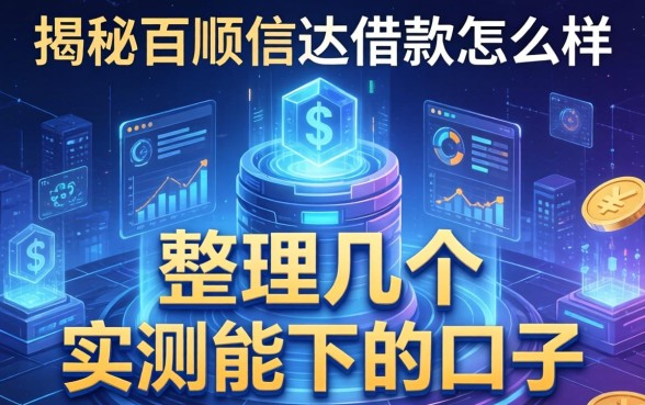 揭秘百顺信达借款怎么样，整理几个实测能下的口子