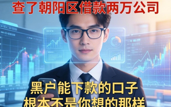 我查了朝阳区借款两万的公司，发现黑户能下款的口子根本不是你想的那样