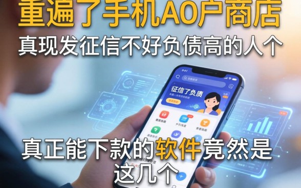 我翻遍了手机应用商店，发现征信不好负债高的人，真正能下款的软件竟然是这几个
