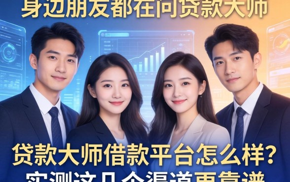 身边朋友都在问贷款大师借款平台怎么样？实测这几个渠道更靠谱