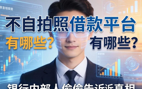 不自拍照借款平台有哪些？银行内部人偷偷告诉你真相