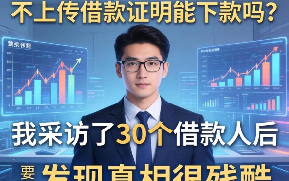 不上传借款证明能下款吗？我采访了30个借款人后发现真相很残酷