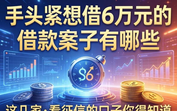 手头紧想借6万多的借款案子有哪些，这几家不看征信的口子你得知道