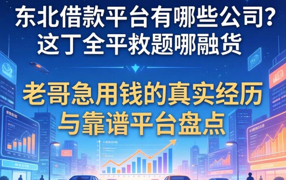 东北借款平台有哪些公司？老哥急用钱的真实经历与靠谱平台盘点