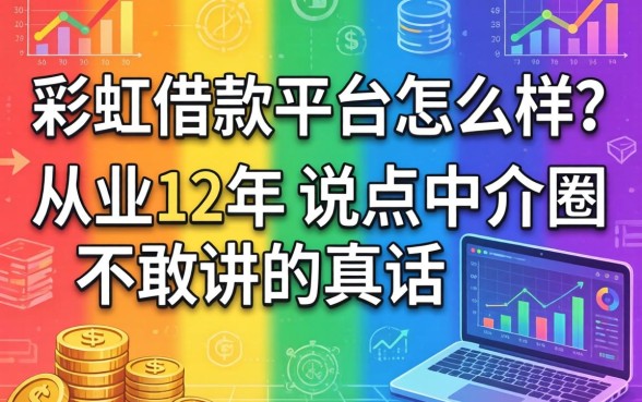彩虹借款平台怎么样？从业12年，说点中介圈不敢讲的真话