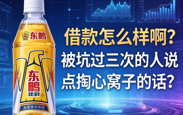 东鹏饮料借款怎么样啊？被坑过三次的人说点掏心窝子的话