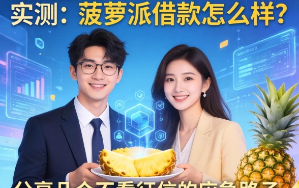 兄弟们实测：菠萝派借款怎么样？分享几个不看征信的应急路子