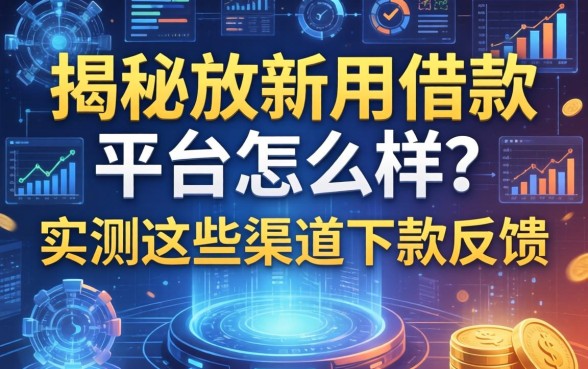 揭秘放新用借款平台怎么样？实测这些渠道下款反馈
