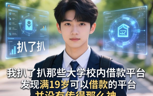 我扒了扒那些大学校内借款平台，发现满19岁可以借款的平台并没有传得那么神