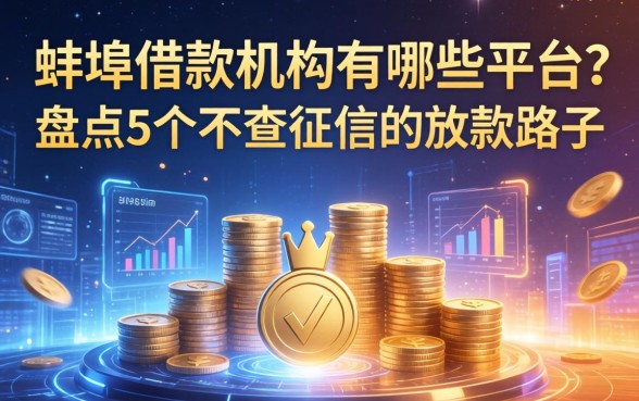 蚌埠借款机构有哪些平台？盘点5个不查征信的放款路子