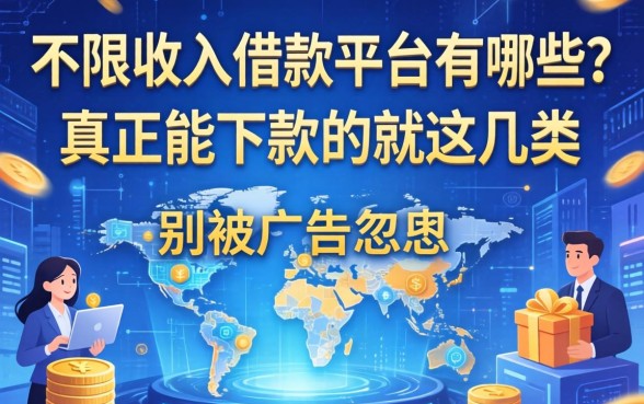 不限收入借款平台有哪些？别被广告忽悠，真正能下款的就这几类