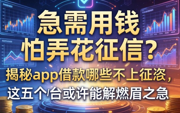 急需用钱怕弄花征信？揭秘app借款哪些不上征信，这五个平台或许能解燃眉之急