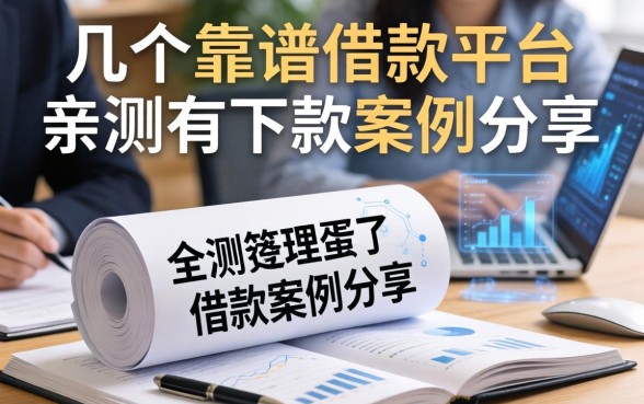 整理了几个靠谱借款平台，亲测有下款案例分享