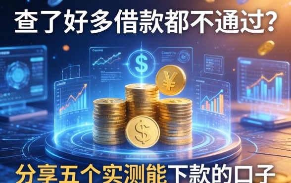 查了好多借款都不通过？分享五个实测能下款的口子
