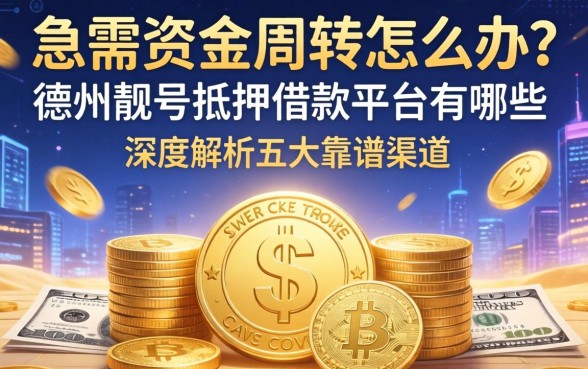 急需资金周转怎么办？德州靓号抵押借款平台有哪些？深度解析五大靠谱渠道