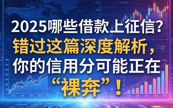 2025哪些借款上征信？错过这篇深度解析，你的信用分可能正在“裸奔”！